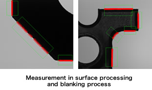 Measurement in surface processing and blanking process 